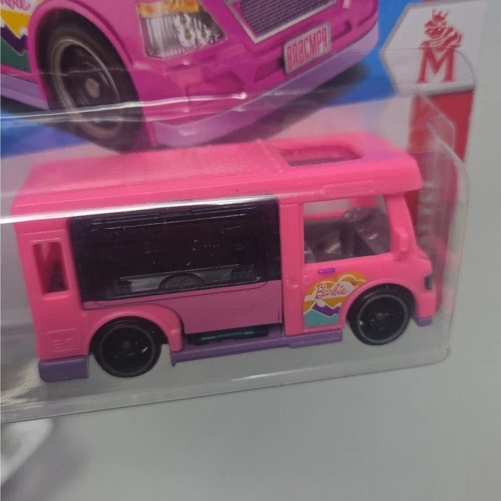 Hot Wheels Lot 2 Barbie Pink Van 1/5 Special Feature • Mattel Die‑Cast Sealed